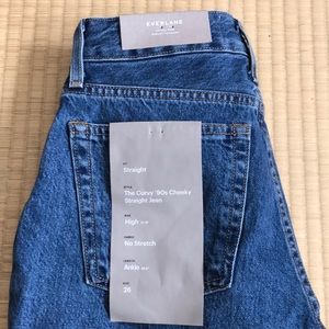 BNWT Size 26 Ankle Everlane Curvy 90s Cheeky Straight Jeans